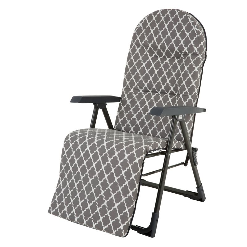 Stålhavefotpæl med fodskammel Patio Newada Plus beige