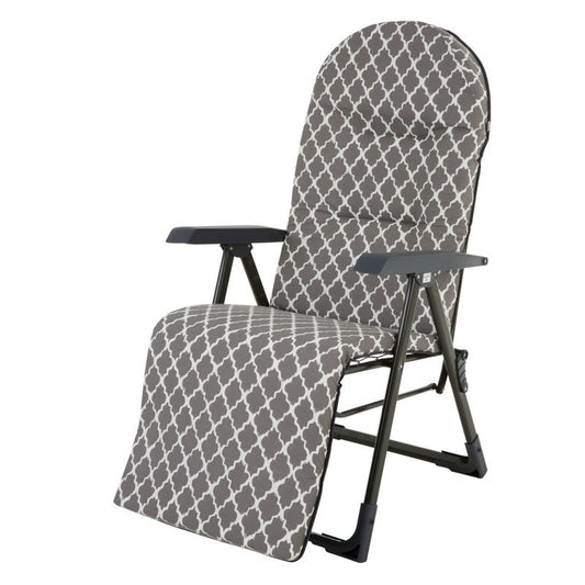 Stålhavefotpæl med fodskammel Patio Newada Plus beige