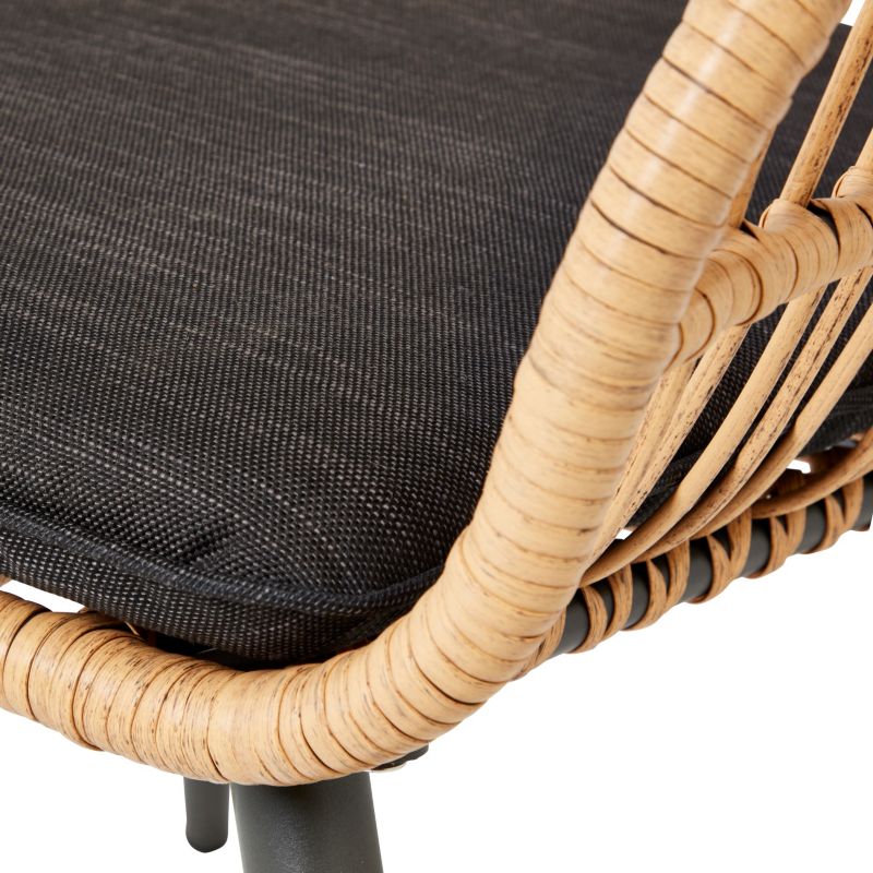 Havestol i teknorattan GoodHome Apolima brun