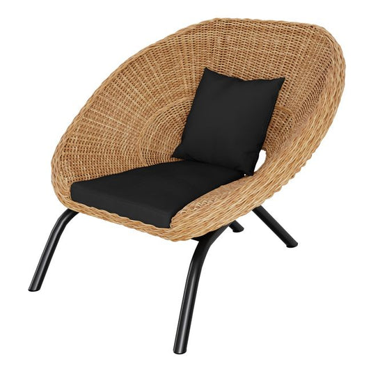GoodHome Loa havestole i teknorattan, 2 stk., brun