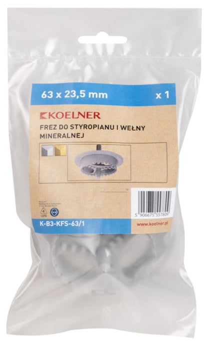 Frez do Styropianu i Wełny Mineralnej 63 mm