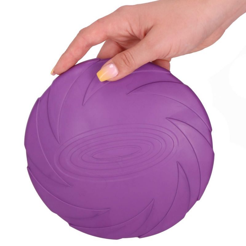 Springos frisbee til hund 2-i-1 apportdisk og madskål, Ø 18 cm, lilla, 1 stk.