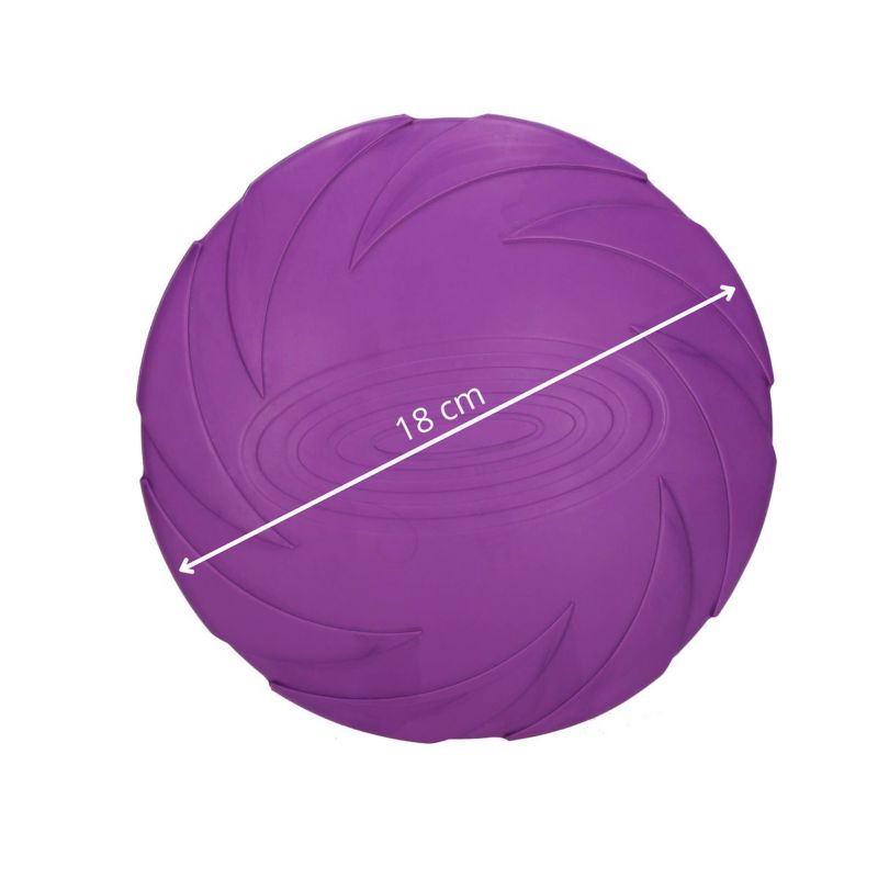 Springos frisbee til hund 2-i-1 apportdisk og madskål, Ø 18 cm, lilla, 1 stk.