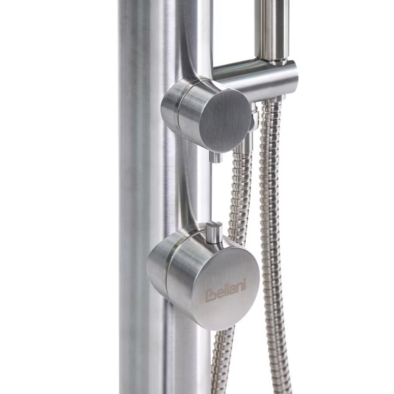 Fritstående Havedruser Belizon Rustfrit Stål Sølv