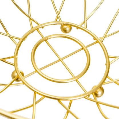Frugtskål 26x26x11 cm Guld Metal