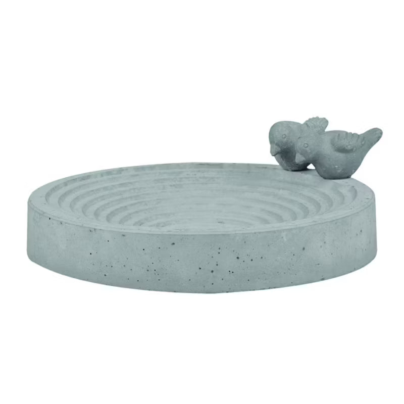 Fuglebad 29x29 cm Beton Grå