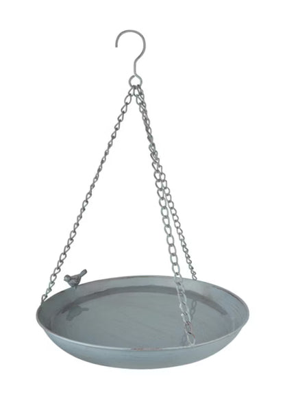 Fuglebad Hængende 30,5x45 cm Grå Metal