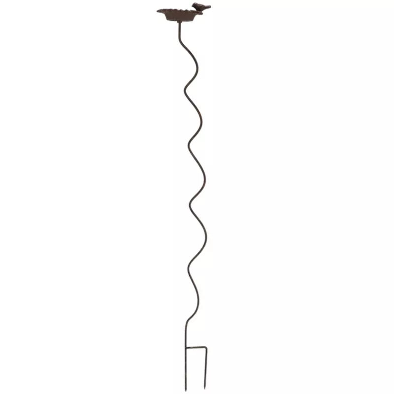 Fuglebad på Jordspyd Støbejern 128x15 cm Brun