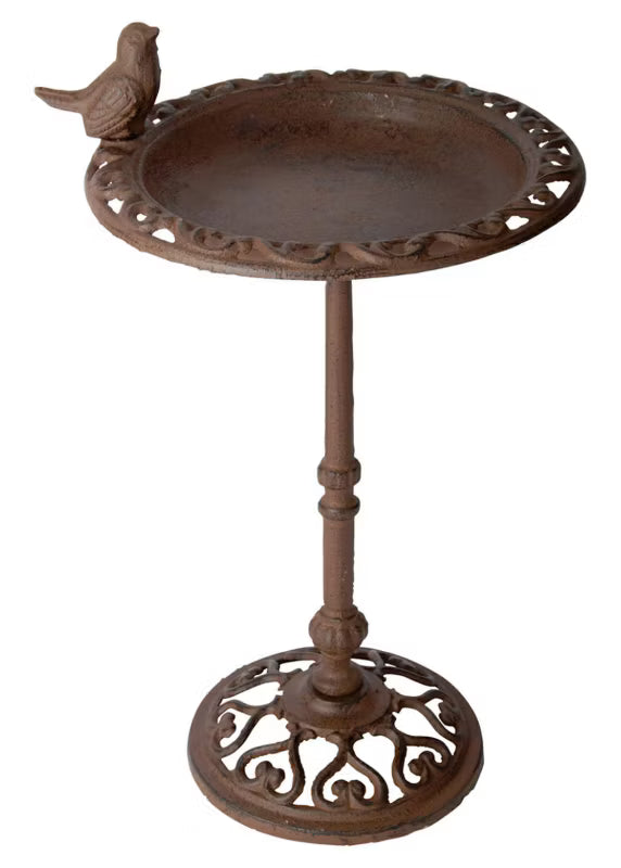 Fuglebad på Fod 38 cm Brun Støbejern