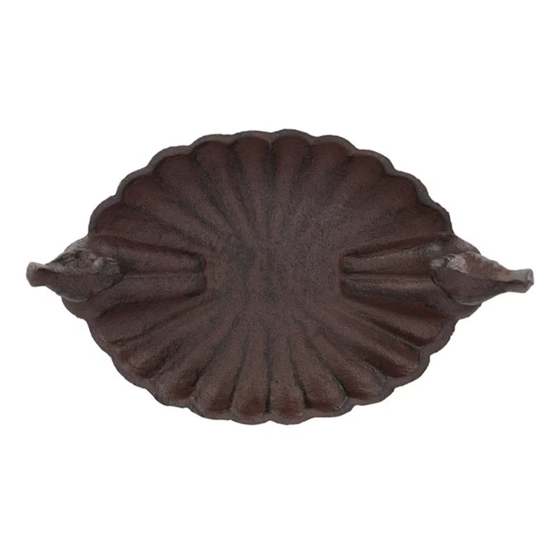Fuglebad på Fod 19,9x14,3 cm Støbejern Brun
