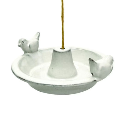 Fuglebad til Ophæng 30x27,6 cm Hvid Keramisk