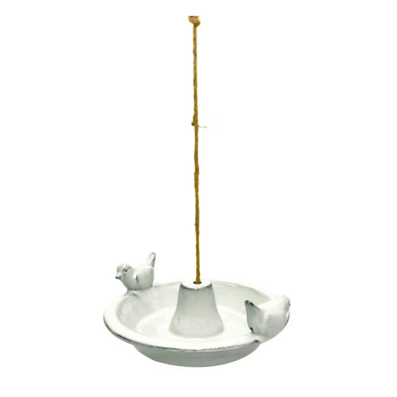 Fuglebad til Ophæng 30x27,6 cm Hvid Keramisk