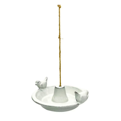 Fuglebad til Ophæng 30x27,6 cm Hvid Keramisk