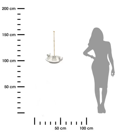 Fuglebad til Ophæng 30x27,6 cm Hvid Keramisk
