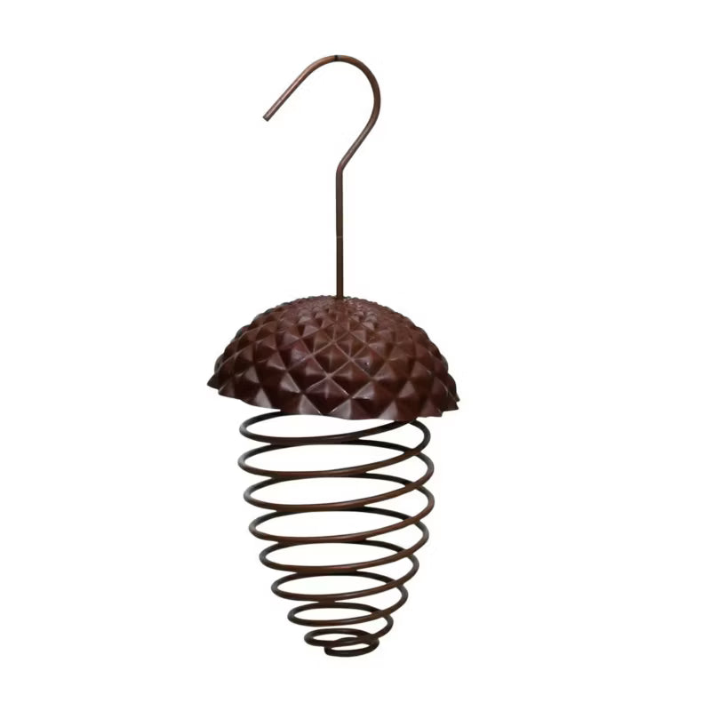 Fuglefoderautomat Spiral 10x23 cm Brun