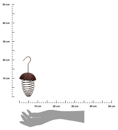 Fuglefoderautomat Spiral 10x23 cm Brun