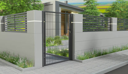 Universal panelport med stolper 1 x 1,5 m i antracit