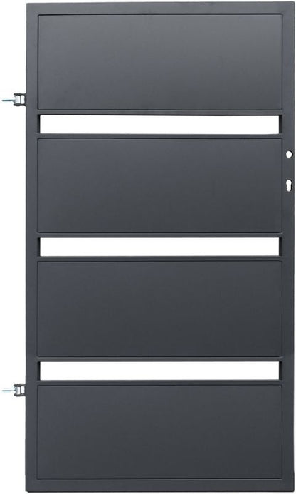 Leda låge fra Polbram Steel Group 90 x 158 cm, galvaniseret antracit, venstre