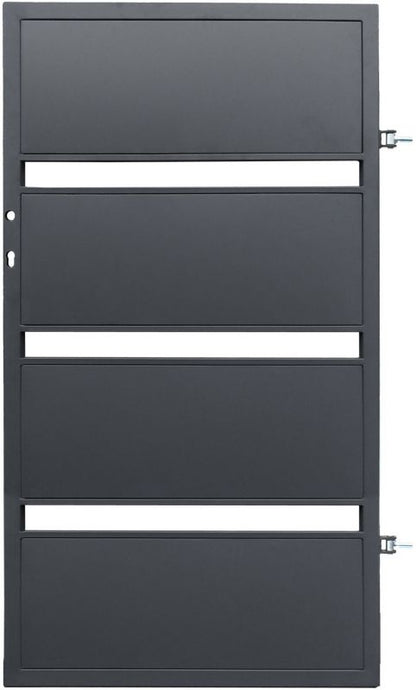 Leda låge Polbram Steel Group 90 x 158 cm galvaniseret antracit højrehængt