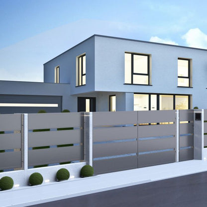 Leda låge Polbram Steel Group 90 x 158 cm galvaniseret antracit højrehængt