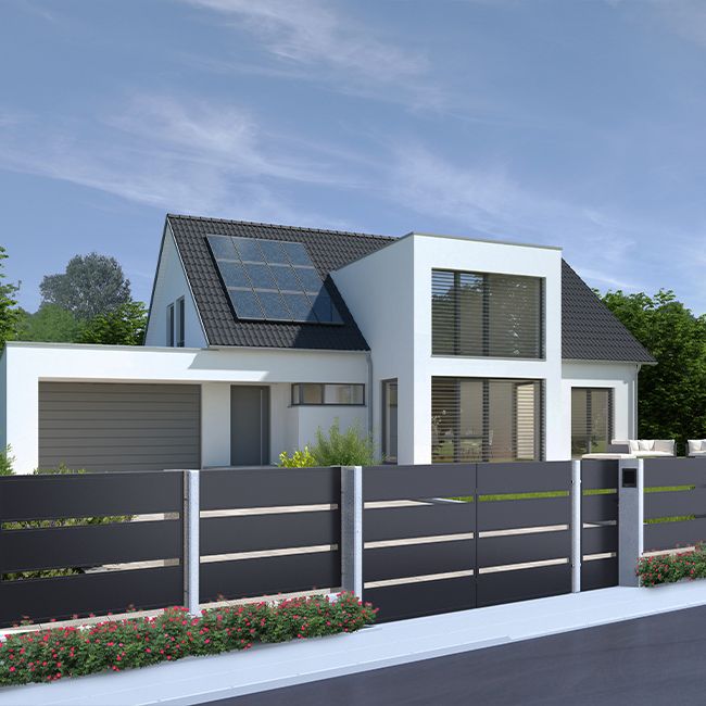 Leda låge Polbram Steel Group 90 x 158 cm galvaniseret antracit højrehængt