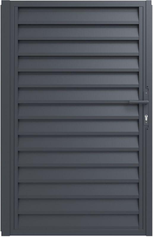 Låge med lås Polargos Imperial 90 x 150 cm galvaniseret antracit venstre