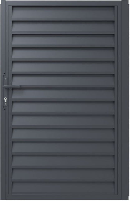 Fodport med lås Polargos Imperial 90 x 150 cm, galvaniseret, antracit, højre