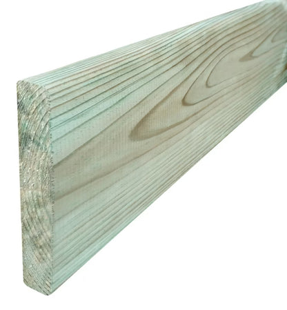 Fyrretræsplanke 2,1x12x183 cm Grøn