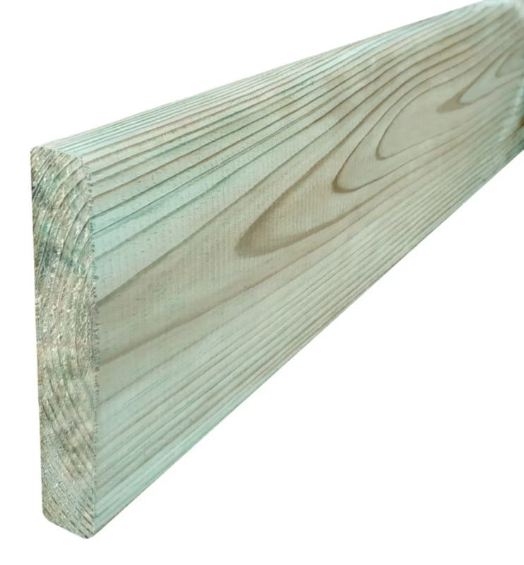 Fyrretræsplanke 2,1x12x183 cm Grøn