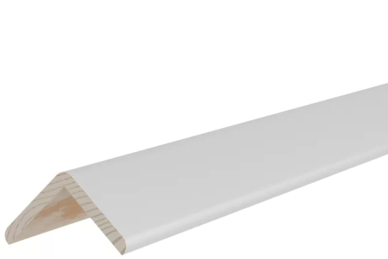 Fyrretræsvinkelliste 40x40 mm Hvid 240 cm