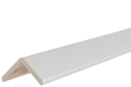 Fyrretræsvinkelliste 40x40 mm Hvid 240 cm