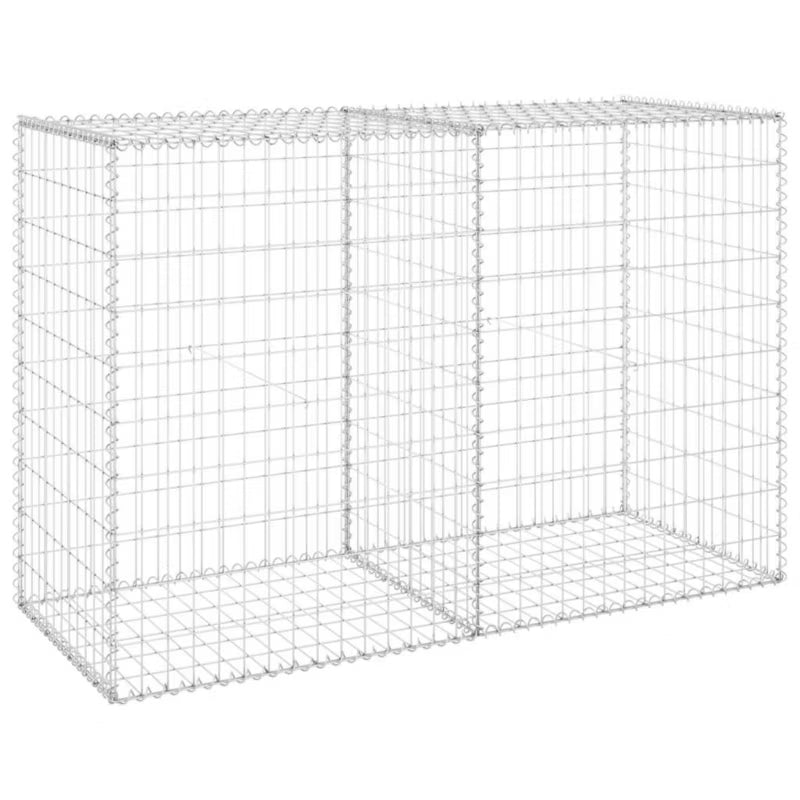 Gabionhegn 150x60x100 cm Galvaniseret Stål