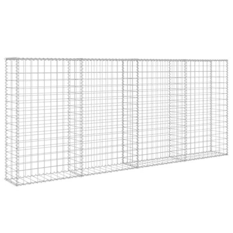 Gabionhegn 200x20x85 cm Galvaniseret Stål