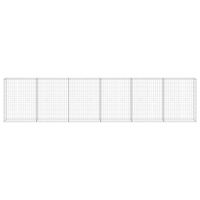 Gabionhegn 300x30x100 cm Galvaniseret Stål