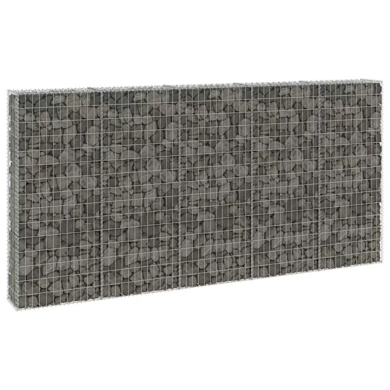 Gabionhegn 300x30x150 cm Galvaniseret Stål 2 Stk
