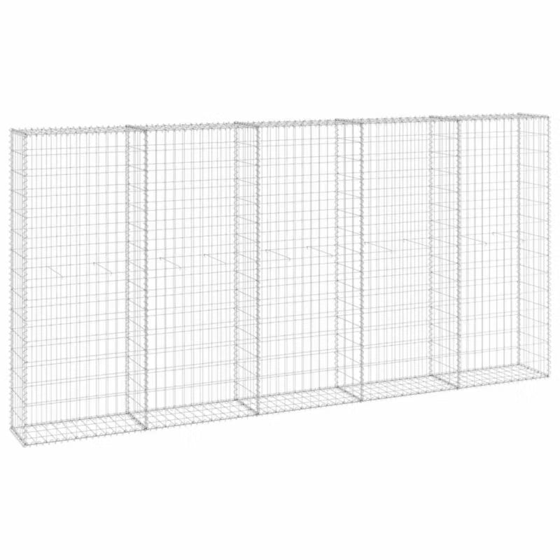 Gabionhegn 300x30x150 cm Galvaniseret Stål 2 Stk