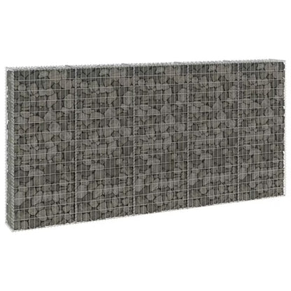 Gabionhegn 300x30x150 cm Galvaniseret Stål 2 Stk