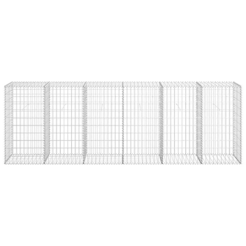 Gabionhegn 300x50x100 cm Galvaniseret Stål 2 stk.