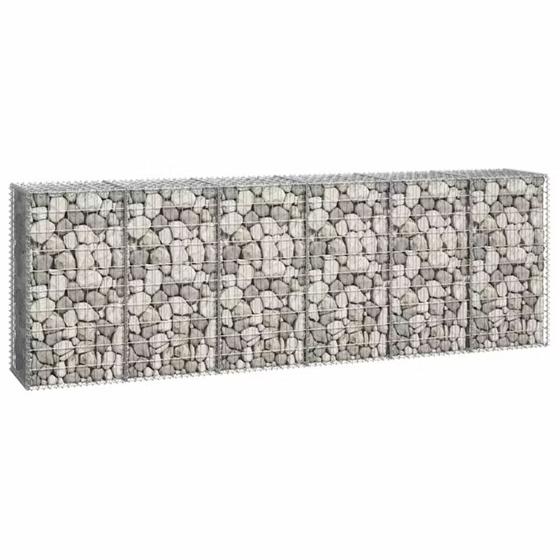 Gabionhegn 300x50x100 cm Galvaniseret Stål 2 stk.