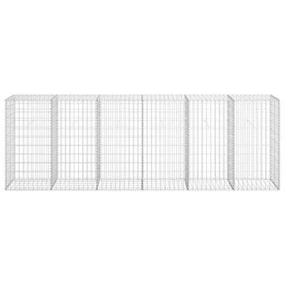 Gabionhegn 300x50x100 cm Galvaniseret Stål 2 stk.