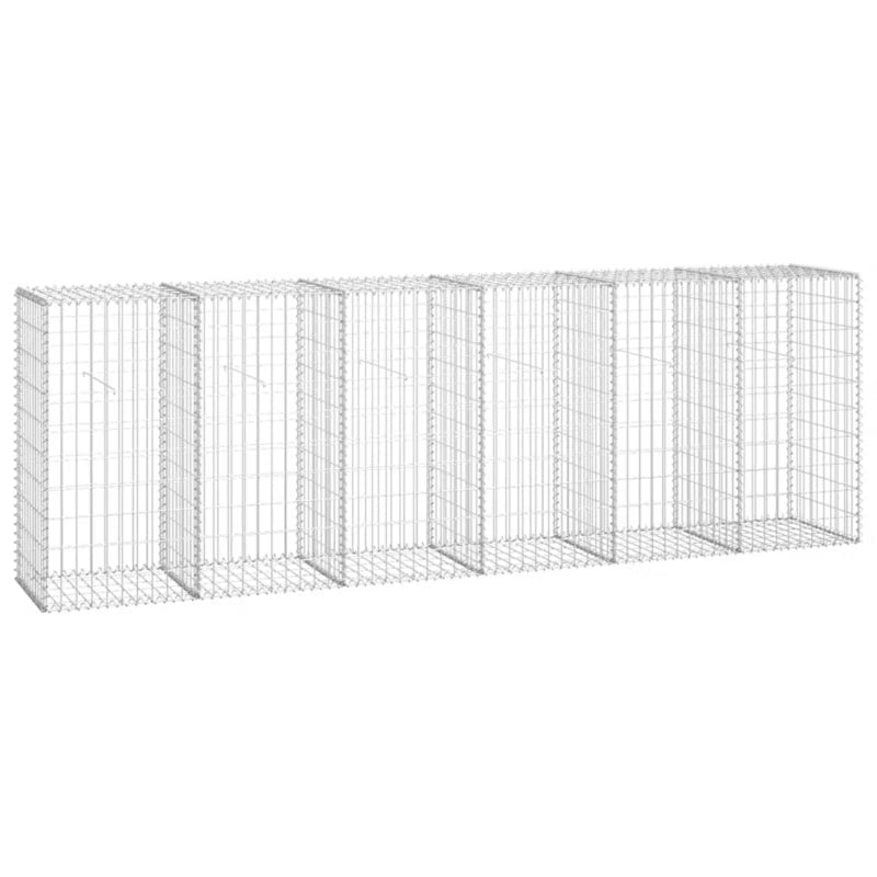 Gabionhegn 300x50x100 cm Galvaniseret Stål 2 stk.
