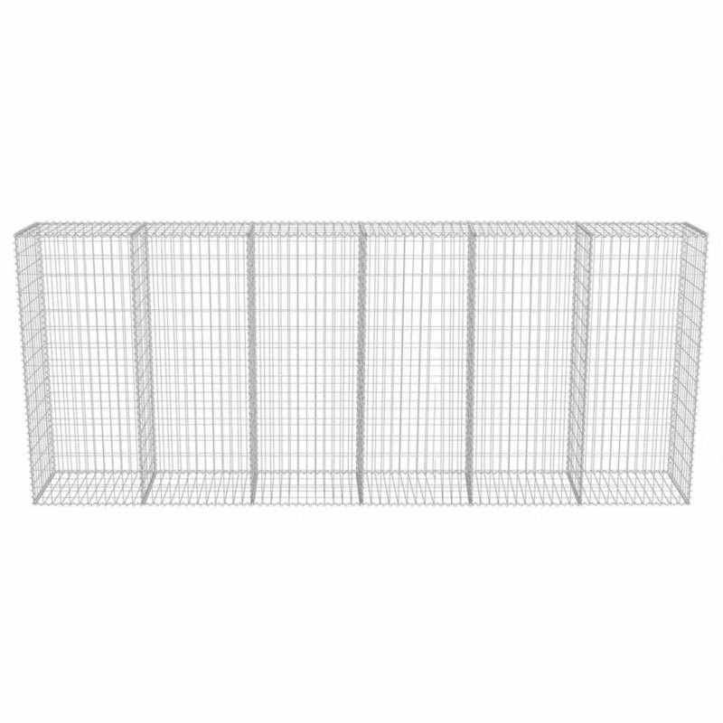 Gabionhegn 300x50x150 cm Galvaniseret Stål 2 stk