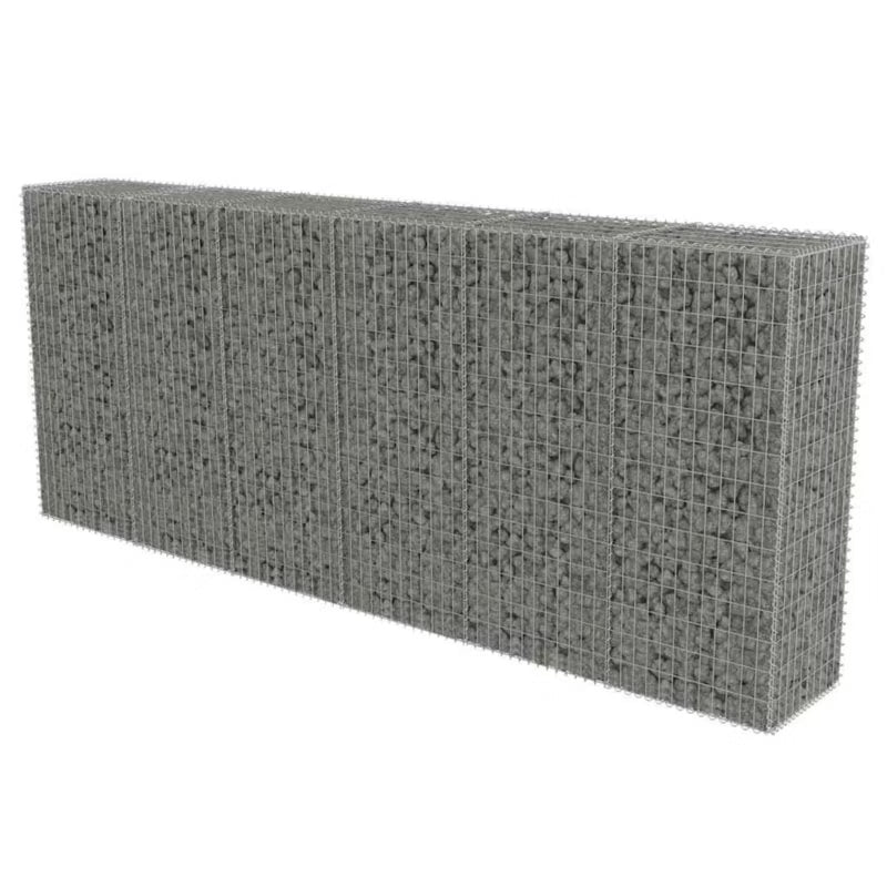Gabionhegn 300x50x150 cm Galvaniseret Stål 2 stk