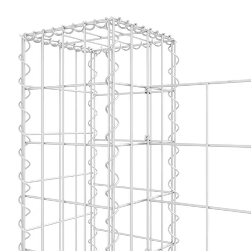 Gabionhegn 380x20x100 cm Stål
