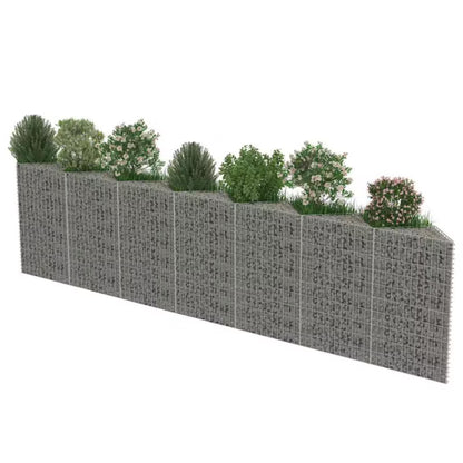 Gabionhegn 450x30x100 cm Galvaniseret Stål 2 Stk