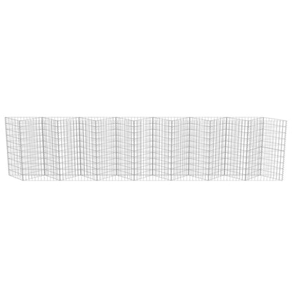 Gabionhegn 450x30x100 cm Galvaniseret Stål 2 Stk