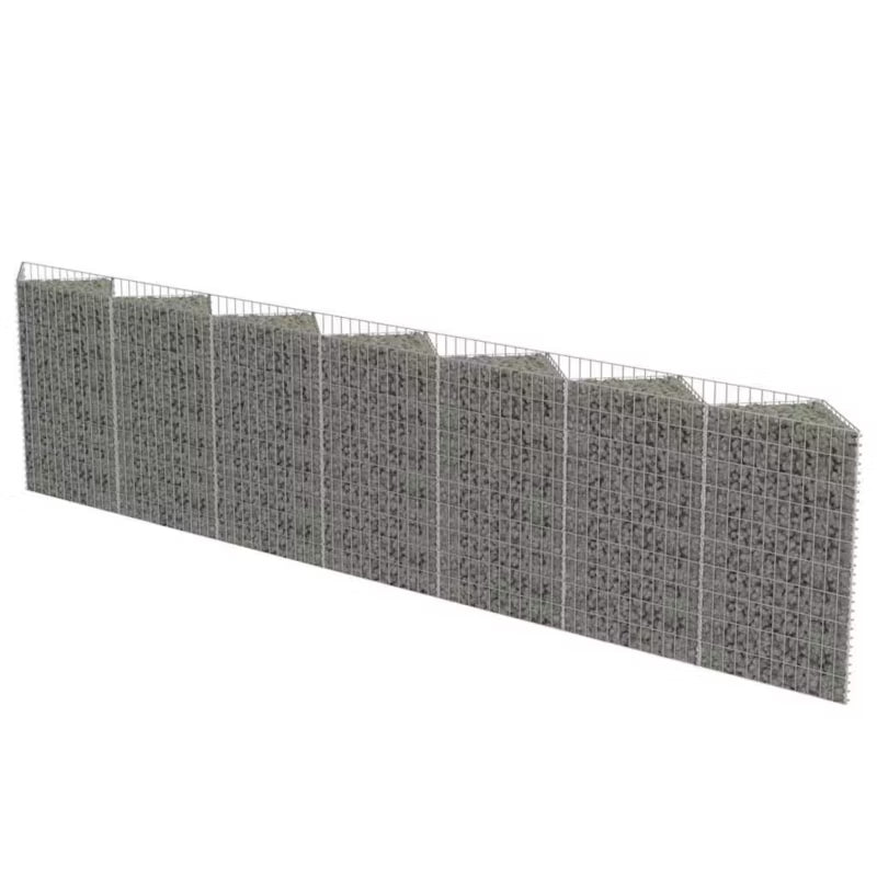 Gabionhegn 450x30x100 cm Galvaniseret Stål 2 Stk