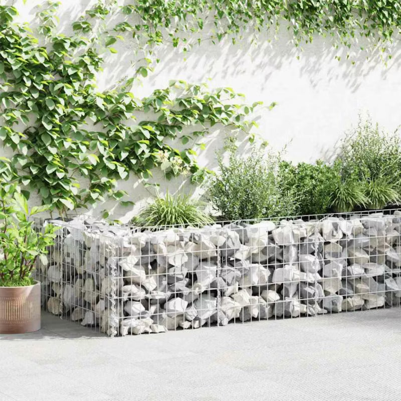 Gabionhegn 450x30x50 cm Galvaniseret Stål