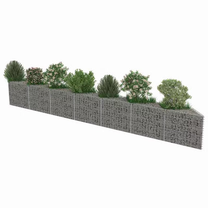 Gabionhegn 450x30x50 cm Galvaniseret Stål