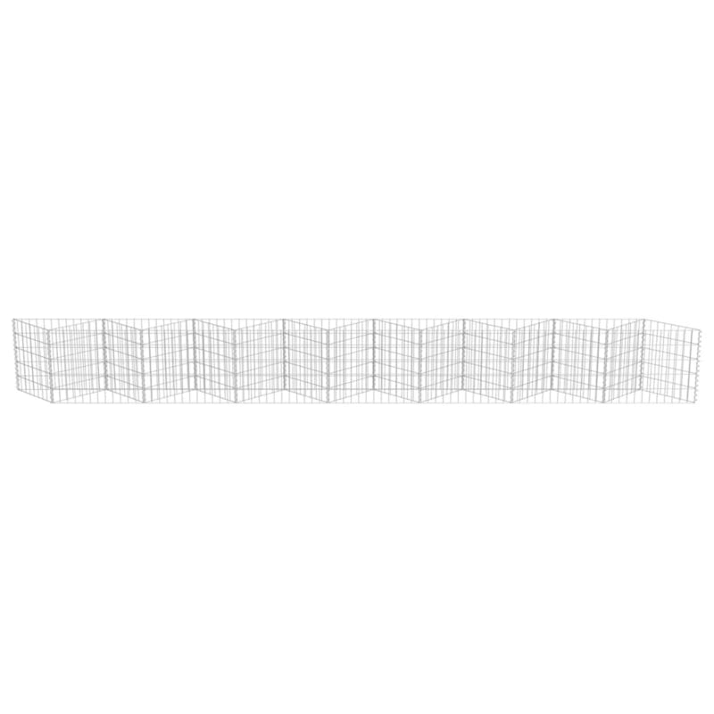 Gabionhegn 450x30x50 cm Galvaniseret Stål